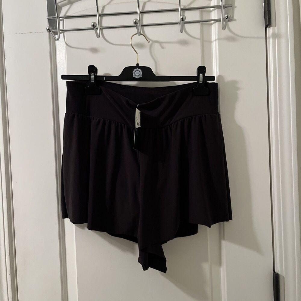 Aqua Green Sport Swim Shorts Women's 1X Comfort Elastic Waistband UPF 50 Black